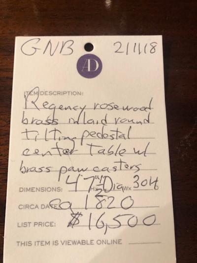 Regency center table