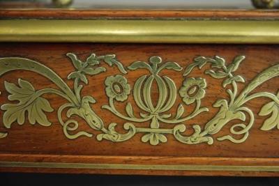 Regency rosewood and inlaid brass desk stand