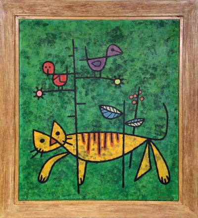 Reginald Wilson Cat and Birds