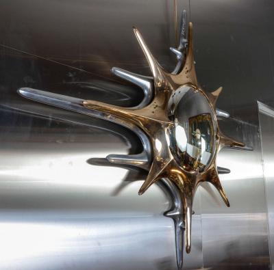 Regis Royant Huge Sunburst Mirror Designed by Regis Royant