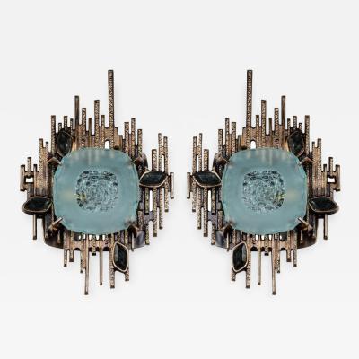 Regis Royant Pair of Baguettes Sconces