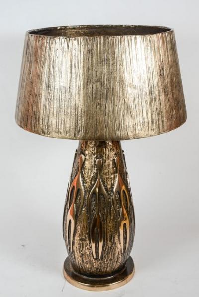Regis Royant Pair of Bronze Table Lamps by Regis Royant