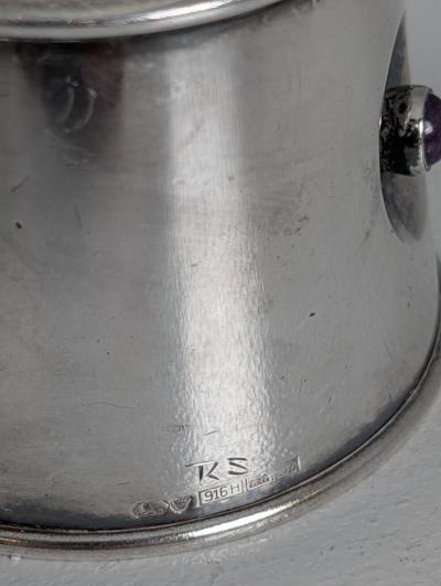 Reijo Sirkeoja Modernist Pair of Reijo Sirkeoja Silver Candle Holders Kultakeskus Finland 1967