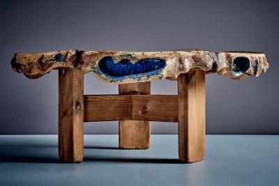 Reinhart R Wolke Brutalistic Coffee Table by Artist and Sculptor Reinhart R Wolke