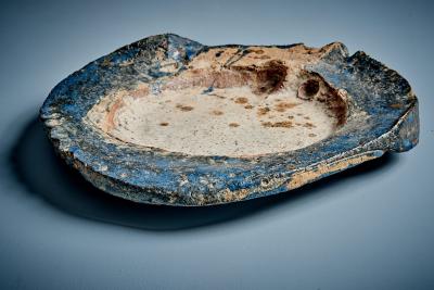 Reinhart R Wolke Brutalistic Pottery Bowl by Artist and Sculptor Reinhart R Wolke
