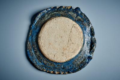 Reinhart R Wolke Brutalistic Pottery Bowl by Artist and Sculptor Reinhart R Wolke
