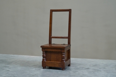 Remarkable Medieval Revival Accent Chair in Solid Oak Europe Mid 20th Century