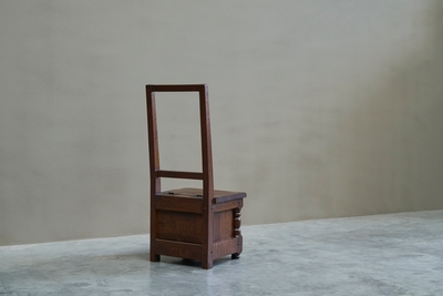 Remarkable Medieval Revival Accent Chair in Solid Oak Europe Mid 20th Century