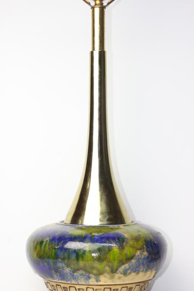 Rembrandt Lamp Company Ceramic and Brass Table Lamp by Rembrandt Lamp Company United States 1960