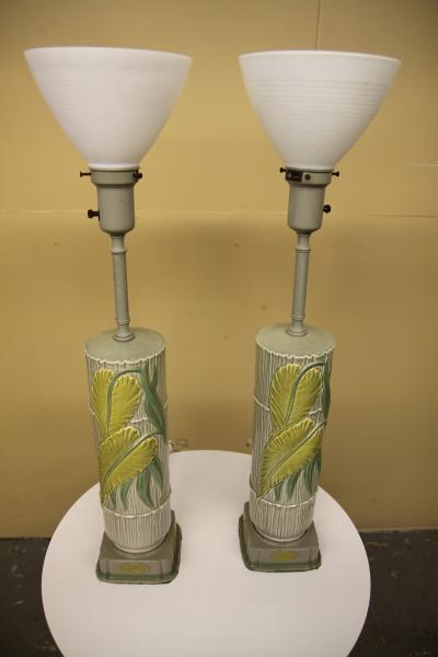 Rembrandt Lamp Company Great Pair of Ceramic Rembrandt Lamps