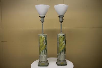 Rembrandt Lamp Company Great Pair of Ceramic Rembrandt Lamps