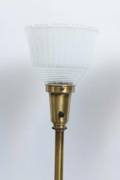 Rembrandt Lamp Company Green Pottery and Brass Table Lamps by Rembrandt Cie