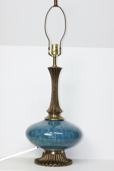 Rembrandt Lamp Company Porcelain and Brass Table Lamp by Rembrandt Lamp Company United States 1960