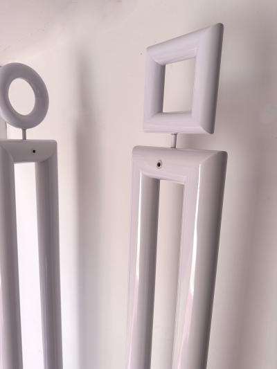 Remo Buti Pair of Metal Floor Lamps Boy and Girl by Remo Buti for Neofos Italy 1980s