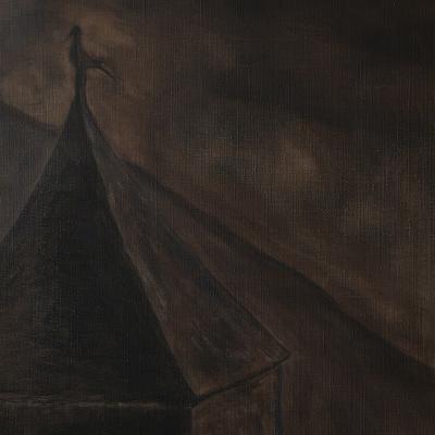 Remy Allamand THE DOVECOTE PEREGRINATION Original painting on natural linen