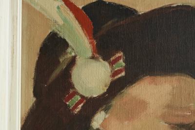 Remy de Pillecyn Remy de Pillecyn Man met hoed Oil on Canvas Belgium 1964