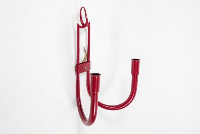 Ren Drouet 1940s Lacquered Metal sconces BY Ren Drouet