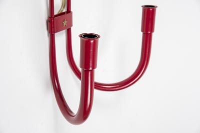 Ren Drouet 1940s Lacquered Metal sconces BY Ren Drouet