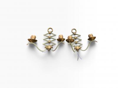 Ren Drouet 1940s bronze sconces by Ren Drouet