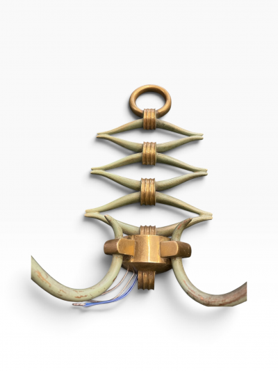 Ren Drouet 1940s bronze sconces by Ren Drouet