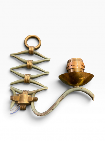 Ren Drouet 1940s bronze sconces by Ren Drouet