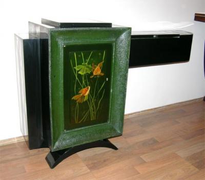 Ren Drouet French Art Deco Low Cabinet by Rene Drouet Gaston Suisse