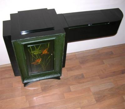 Ren Drouet French Art Deco Low Cabinet by Rene Drouet Gaston Suisse