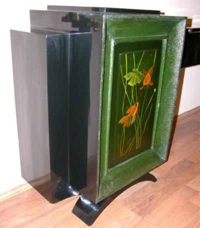 Ren Drouet French Art Deco Low Cabinet by Rene Drouet Gaston Suisse