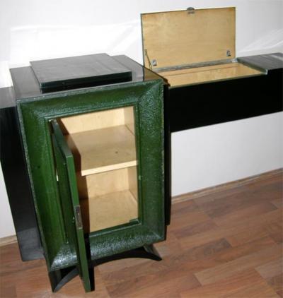 Ren Drouet French Art Deco Low Cabinet by Rene Drouet Gaston Suisse