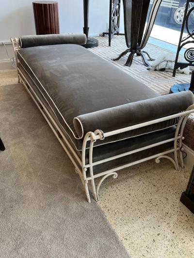 Ren Drouet Iron Daybed Chaise Lounge by Ren Drouet