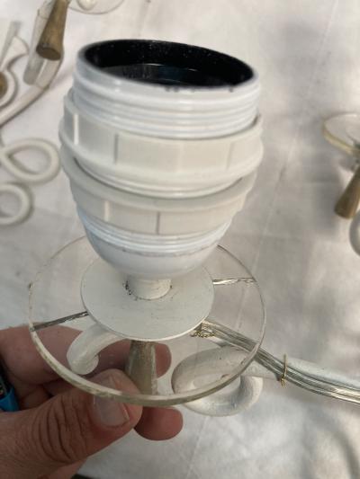 Ren Drouet Pair of 1940s wrought iron sconces by Ren Drouet