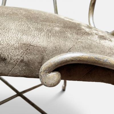 Ren Drouet Ren Drouet Wrought Iron Armchair circa 1940