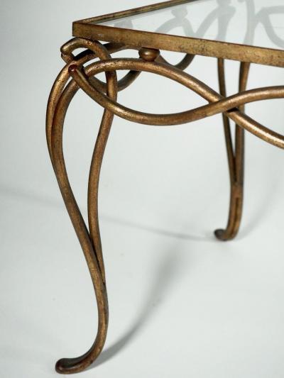 Ren Drouet Rene Drouet Gilt Forged Iron Coffee Table