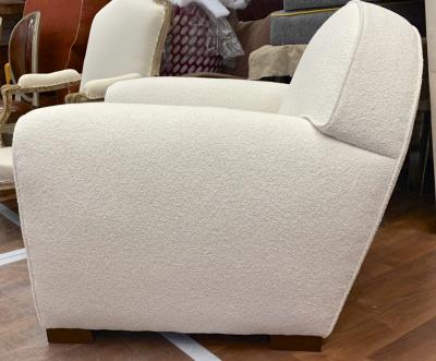 Ren Drouet Rene Drouet documented pair of comfy club chairs