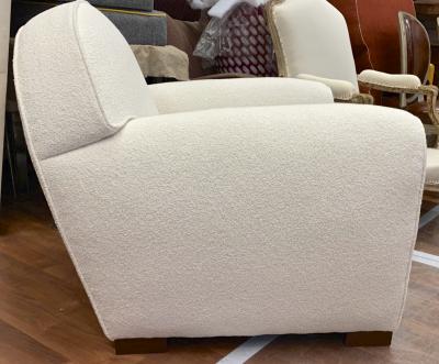 Ren Drouet Rene Drouet documented pair of comfy club chairs