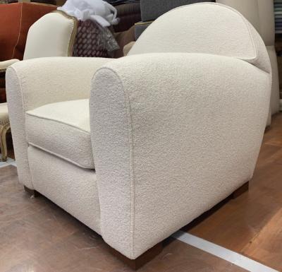 Ren Drouet Rene Drouet documented pair of comfy club chairs