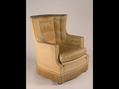 Ren Drouet Rene Drouet pair of small scale club slipper chairs