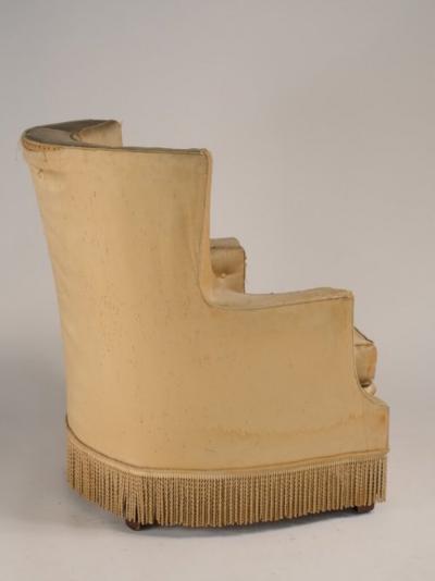 Ren Drouet Rene Drouet pair of small scale club slipper chairs