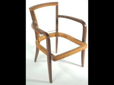 Ren Drouet Rene Drouet two pairs of cerused oak armchairs