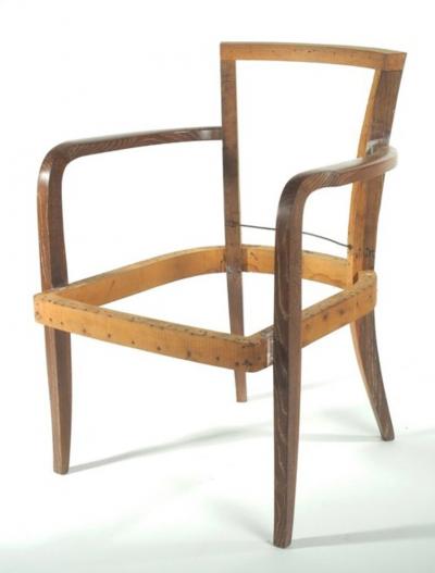 Ren Drouet Rene Drouet two pairs of cerused oak armchairs
