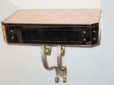 Ren Drouet Two French 1940s Wall Mounted Mirrored Console by Rene Drouet