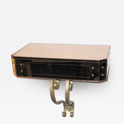 Ren Drouet Two French 1940s Wall Mounted Mirrored Console by Rene Drouet