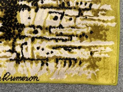 Ren Fumeron Wool carpet by Ren Fumeron France circa 1960