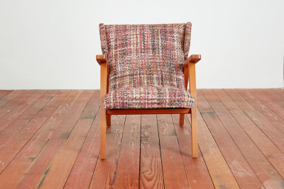 Ren Gabriel 1940S FRENCH OAK RECLINING WINGBACK CHAIRS