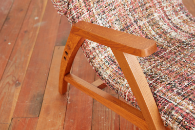 Ren Gabriel 1940S FRENCH OAK RECLINING WINGBACK CHAIRS