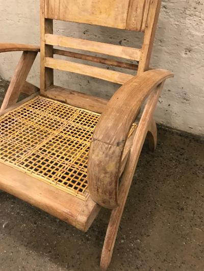 Ren Gabriel 1950s Cerused Lounge Chair Attributed to Rene Gabriel