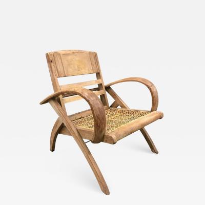 Ren Gabriel 1950s Cerused Lounge Chair Attributed to Rene Gabriel