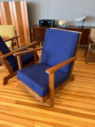 Ren Gabriel Grid Back Lounge Chairs