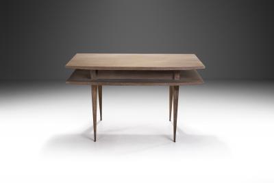 Ren Gabriel Limed Oak Desk in the Manner of Ren Gabriel France 1940s