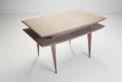 Ren Gabriel Limed Oak Desk in the Manner of Ren Gabriel France 1940s